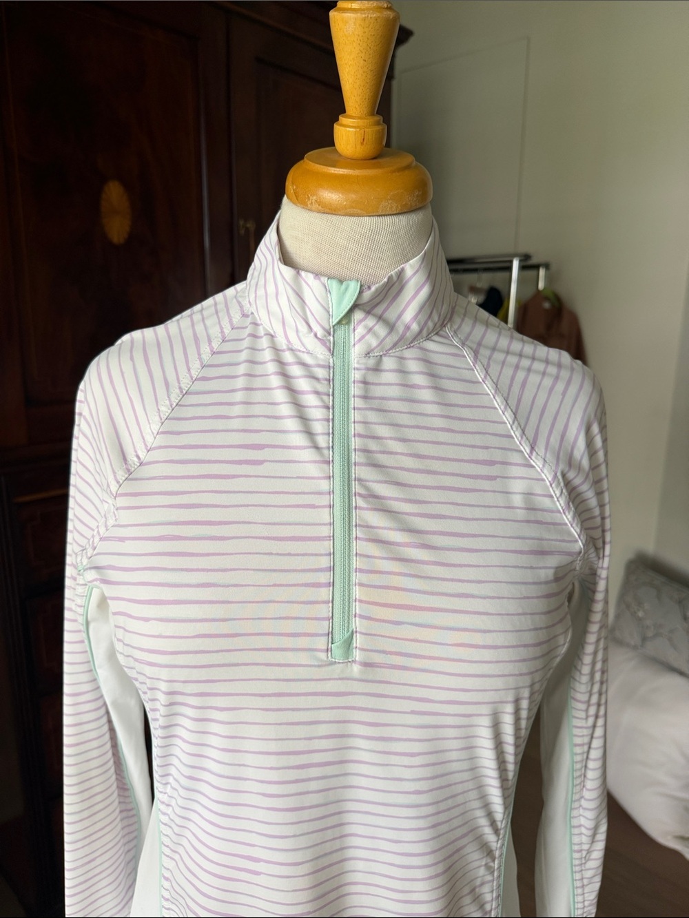 Peter Millar woman’s 3/4 zip striped top